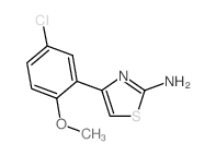 4-(5-氯-2-甲氧基-苯基)-噻唑-2-胺结构式