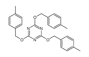 2,4,6-tris[(4-methylphenyl)methoxy]-1,3,5-triazine结构式