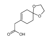 2-(1,4-dioxaspiro[4.5]dec-7-en-8-yl)acetic acid结构式