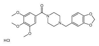 [4-(1,3-benzodioxol-5-ylmethyl)piperazin-1-yl]-(3,4,5-trimethoxyphenyl)methanone,hydrochloride Structure
