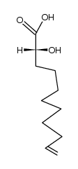 2D-Hydroxyundec-10-en-saeure结构式