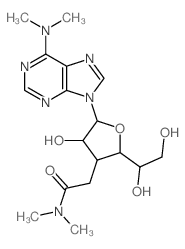 9H-Purin-6-amine,9-[3-deoxy-3-[2-(dimethylamino)-2-oxoethyl]-b-D-allofuranosyl]-N,N-dimethyl-结构式