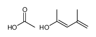 acetic acid,4-methylpenta-2,4-dien-2-ol结构式
