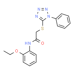 N-(2-ethoxyphenyl)-2-[(1-phenyl-1H-tetrazol-5-yl)sulfanyl]acetamide Structure