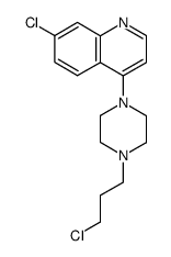 7-氯-4-[4-(3-(氯丙基)-1-哌嗪基]-喹啉结构式