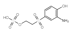 Phenol, 2-amino-4-[[2-(sulfooxy)ethyl]sulfonyl]- structure