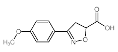 3-(4-Methoxy-phenyl)-4,5-dihydro-isoxazole-5-carboxylic acid结构式