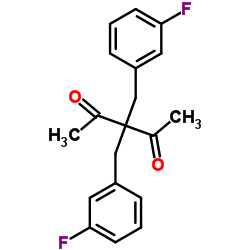 3,3-Bis(3-fluorobenzyl)-2,4-pentanedione结构式