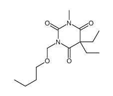 1-(butoxymethyl)-5,5-diethyl-3-methyl-1,3-diazinane-2,4,6-trione结构式
