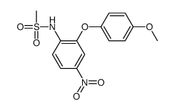 2'-(4-甲氧基苯氧基)-4'-硝基甲烷磺酰苯胺结构式