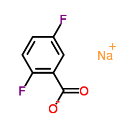 2,5-二氟苯甲酸钠结构式