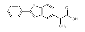 5-BENZOTHIAZOLEACETIC ACID, alpha-METHYL-2-PHENYL-结构式