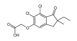 (6,7-Dichloro-2-ethyl-2-methyl-1-oxoindan-5-yl)oxyacetic acid structure