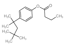 Butanoic acid,4-(1,1,3,3-tetramethylbutyl)phenyl ester structure