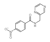 Benzamide,4-nitro-N-(2-pyrazinylmethyl)- Structure