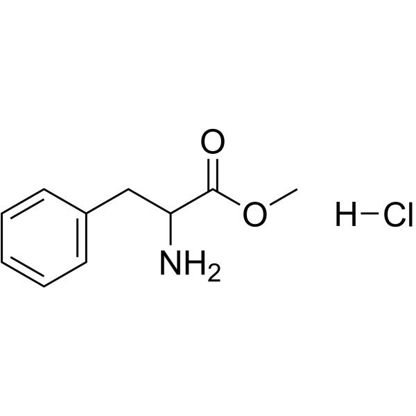 DL-苯基丙氨酸甲酯盐酸盐结构式
