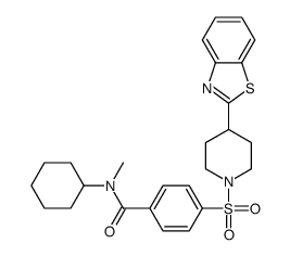 Benzamide, 4-[[4-(2-benzothiazolyl)-1-piperidinyl]sulfonyl]-N-cyclohexyl-N-methyl- (9CI)结构式