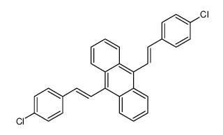 9,10-bis[2-(4-chlorophenyl)ethenyl]anthracene Structure