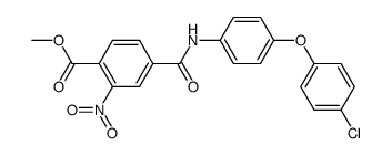N-[4-(4-Chloro-phenoxy)-phenyl]-2-nitro-terephthalamic acid methyl ester结构式