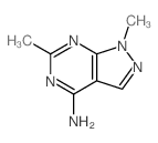 1,6-二甲基-1H-吡唑并[3,4-d]嘧啶-4-胺结构式