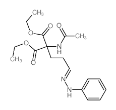 diethyl 2-acetamido-2-[3-(phenylhydrazinylidene)propyl]propanedioate结构式