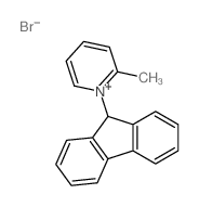 Pyridinium,1-(9H-fluoren-9-yl)-2-methyl-, bromide (1:1) Structure
