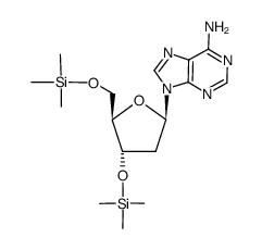 3',5'-bis-O-trimethylsilyl-2'-deoxyadenosine Structure