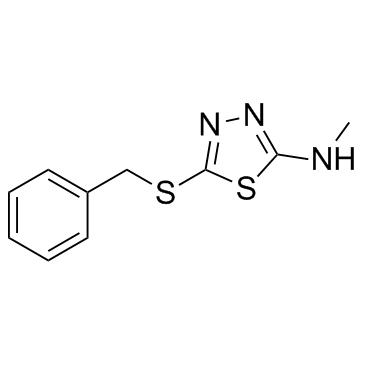 5-(苄基硫代)-N-甲基-1,3,4-噻二唑-2-胺结构式