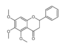 5,6,7-trimethoxy-2-phenyl-2,3-dihydrochromen-4-one结构式