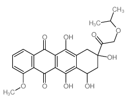 6,8,10,11-tetrahydroxy-1-methoxy-8-(2-propan-2-yloxyacetyl)-9,10-dihydro-7H-tetracene-5,12-dione结构式