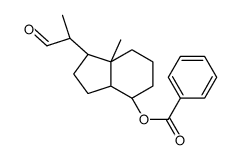 Benzoic acid 7a-methyl-1-(1-methyl-2-oxo-ethyl)-octahydro-inden-4-yl ester Structure