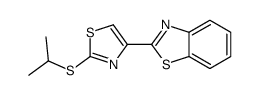 2-(2-propan-2-ylsulfanyl-1,3-thiazol-4-yl)-1,3-benzothiazole结构式