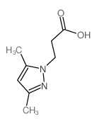 3-(3,5-二甲基-1H-吡唑-1-基)丙酸 1HCL结构式