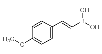反式-2-(4-甲氧基苯基)乙烯基硼酸结构式
