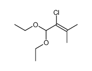 2-chloro-1,1-diethoxy-3-methyl-but-2-ene Structure