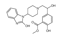 methyl 2-hydroxy-5-[1-hydroxy-2-[4-(2-oxo-3H-benzimidazol-1-yl)piperidin-1-yl]ethyl]benzoate Structure