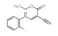 (2Z)-3-[(2-氯苯基)氨基]-2-氰基丙烯酸乙酯结构式