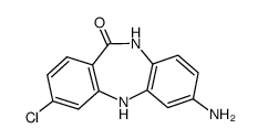 7-amino-3-chloro-5,10-dihydro-11H-dibenzo[b,e][1,4]diazepin-11-one结构式
