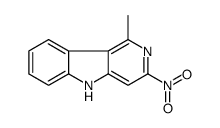 1-甲基-3-硝基-5H-吡啶并[4,3-b]吲哚结构式