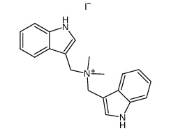 bis(indol-3-ylmethyl)dimethylammonium iodide Structure