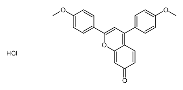 1-Benzopyrylium, 7-hydroxy-2,4-bis(4-methoxyphenyl)-, chloride Structure