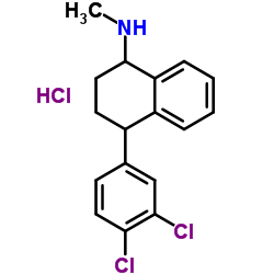 4-(3,4-二氯苯基)-1,2,3,4-四氢-N-甲基-1-萘胺盐酸盐结构式