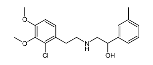 2-((2-chloro-3,4-dimethoxyphenethyl)amino)-1-(m-tolyl)ethan-1-ol结构式