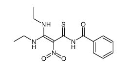 β-Di-(N-ethylamino)-α-benzoylthiocarbamoyl-α-nitro-ethylene结构式