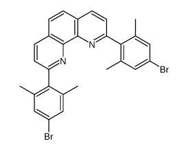 2,9-bis(4-bromo-2,6-dimethylphenyl)-1,10-phenanthroline结构式