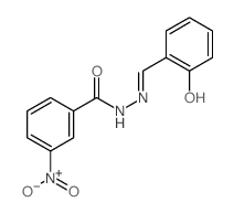 3-nitro-N-[(Z)-(6-oxo-1-cyclohexa-2,4-dienylidene)methyl]benzohydrazide结构式