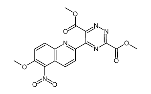 dimethyl 5-(6-methoxy-5-nitro-2-quinolyl)-1,2,4-triazine-3,6-dicarboxylate Structure