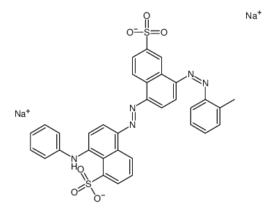 disodium 5-[[4-[(2-methylphenyl)azo]-6(or 7)-sulphonato-1-naphthyl]azo]-8-(phenylamino)naphthalenesulphonate结构式
