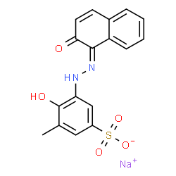 sodium 4-hydroxy-3-[(2-hydroxy-1-naphthyl)azo]-5-methylbenzenesulphonate structure
