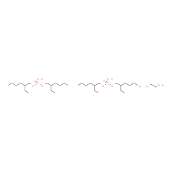 bis(2-ethylhexyl) hydrogen phosphate, compound with ethylenediamine (2:1)结构式